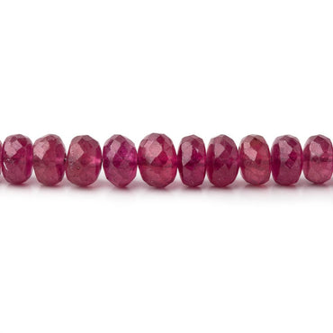 4-5.5mm Ruby Faceted Rondelle Beads 18 inch 150 pieces (ONLINE ORDER ONLY)