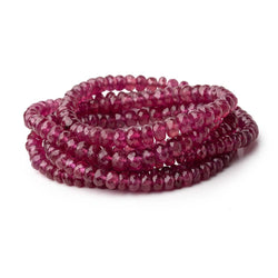 4-5.5mm Ruby Faceted Rondelle Beads 18 inch 150 pieces (ONLINE ORDER ONLY)