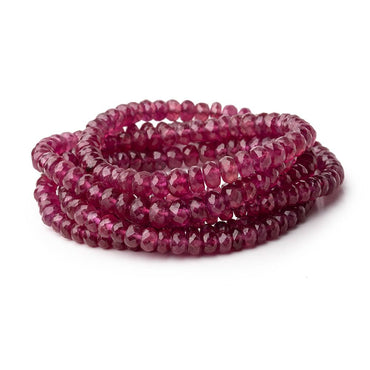 4-5.5mm Ruby Faceted Rondelle Beads 18 inch 150 pieces (ONLINE ORDER ONLY)