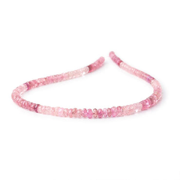 4-5.5mm Shaded Pink Tourmaline Faceted Rondelle 14 inch 136 Beads AA (ONLINE ORDER ONLY)