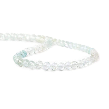 4-5mm Aquamarine Beads Faceted Round 14 inch 73 pieces (ONLINE ORDER ONLY)