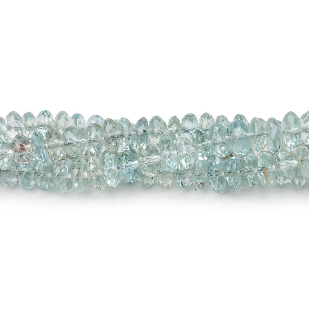 4-5mm Aquamarine Faceted Rondelle Beads 9 inch 93 pieces AA (ONLINE ORDER ONLY)