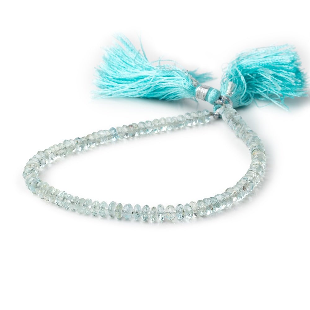 4-5mm Aquamarine Faceted Rondelle Beads 9 inch 93 pieces AA (ONLINE ORDER ONLY)