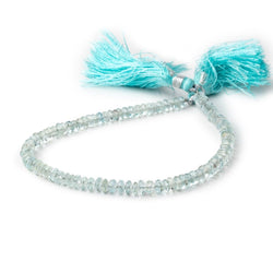 4-5mm Aquamarine Faceted Rondelle Beads 9 inch 93 pieces AA (ONLINE ORDER ONLY)