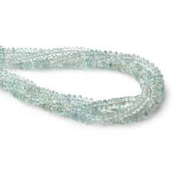 4-5mm Aquamarine Faceted Rondelle Beads 9 inch 93 pieces AA (ONLINE ORDER ONLY)