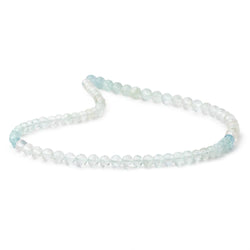 4-5mm Aquamarine Faceted Round 14 inch 70 Beads
