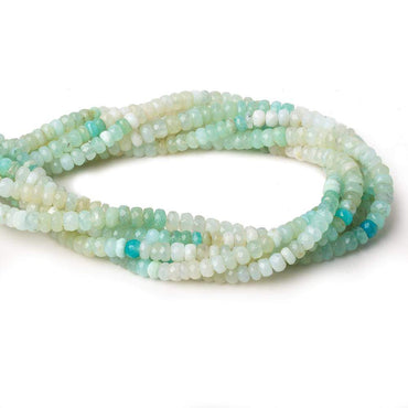 4-5mm Blue Peruvian Opal Faceted Rondelle Beads 14 inch 120 pieces (ONLINE ORDER ONLY)