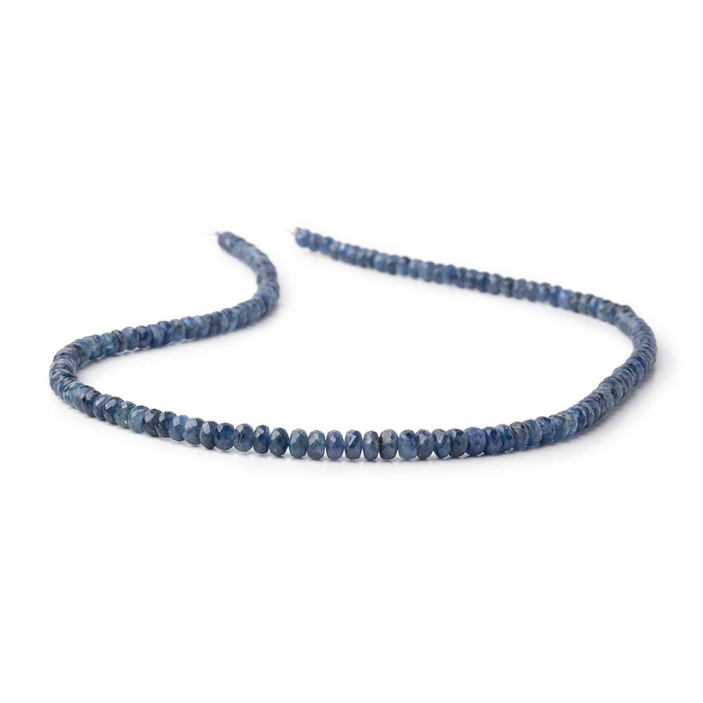 4-5mm Blue Sapphire Faceted Rondelle Beads 16 inch 142 pieces (ONLINE ORDER ONLY)