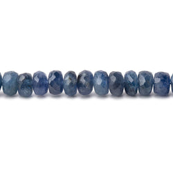 4-5mm Blue Sapphire Faceted Rondelle Beads 16 inch 142 pieces (ONLINE ORDER ONLY)