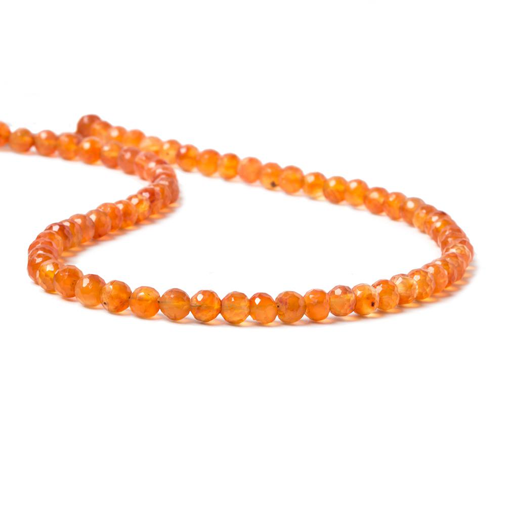 5mm Carnelian Beads Faceted Rounds 13 inch 68 pieces (ONLINE ORDER ONLY)