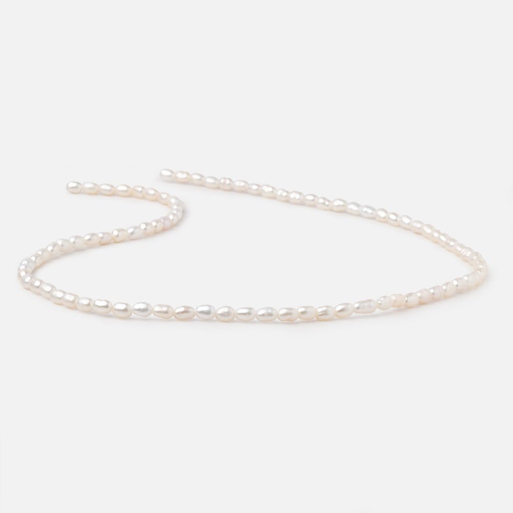 4-5mm Creamy Straight Drill Oval Freshwater Pearls 15.25 inch 85 Beads (ONLINE ORDER ONLY)