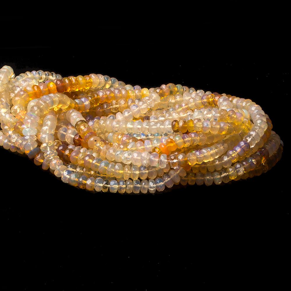 4 - 5mm Ethiopian Opal Faceted Rondelle Beads 18 inch 159 pieces (ONLINE ORDER ONLY)