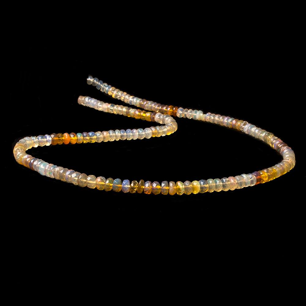 4 - 5mm Ethiopian Opal Faceted Rondelle Beads 18 inch 159 pieces (ONLINE ORDER ONLY)