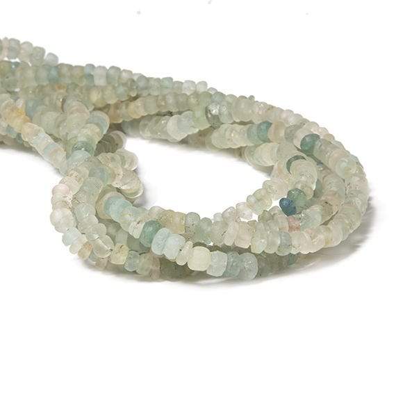 4-5mm Frosted Aquamarine & Yellow Beryl plain heshi 14 inch 110 pieces (ONLINE ORDER ONLY)