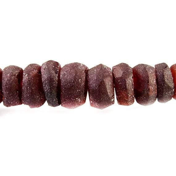 4-5mm Frosted Garnet Faceted Rondelle Beads 13 inch 115 beads (ONLINE ORDER ONLY)