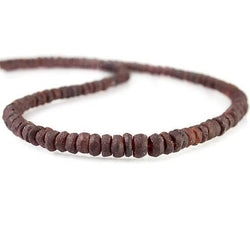 4-5mm Frosted Garnet Faceted Rondelle Beads 13 inch 115 beads (ONLINE ORDER ONLY)