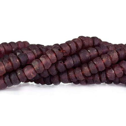 4-5mm Frosted Garnet Faceted Rondelle Beads 13 inch 115 beads (ONLINE ORDER ONLY)
