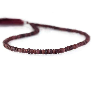 4-5mm Frosted Garnet Faceted Rondelle Beads 13 inch 115 beads (ONLINE ORDER ONLY)