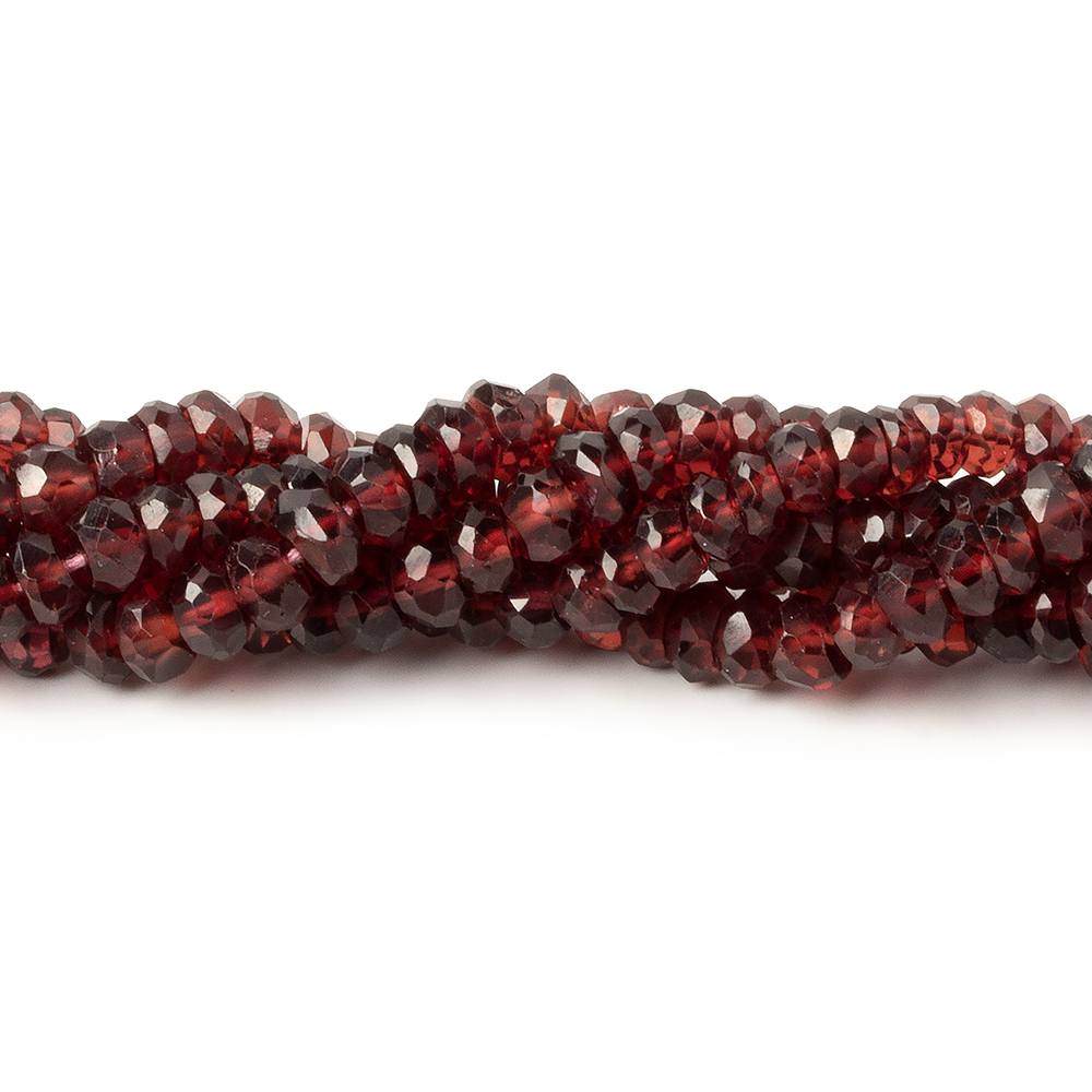 5mm Garnet faceted rondelle beads 13 inches 100 pieces (ONLINE ORDER ONLY)