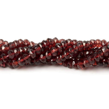 5mm Garnet faceted rondelle beads 13 inches 100 pieces (ONLINE ORDER ONLY)