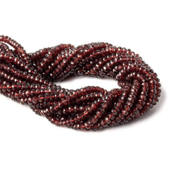 5mm Garnet faceted rondelle beads 13 inches 100 pieces (ONLINE ORDER ONLY)