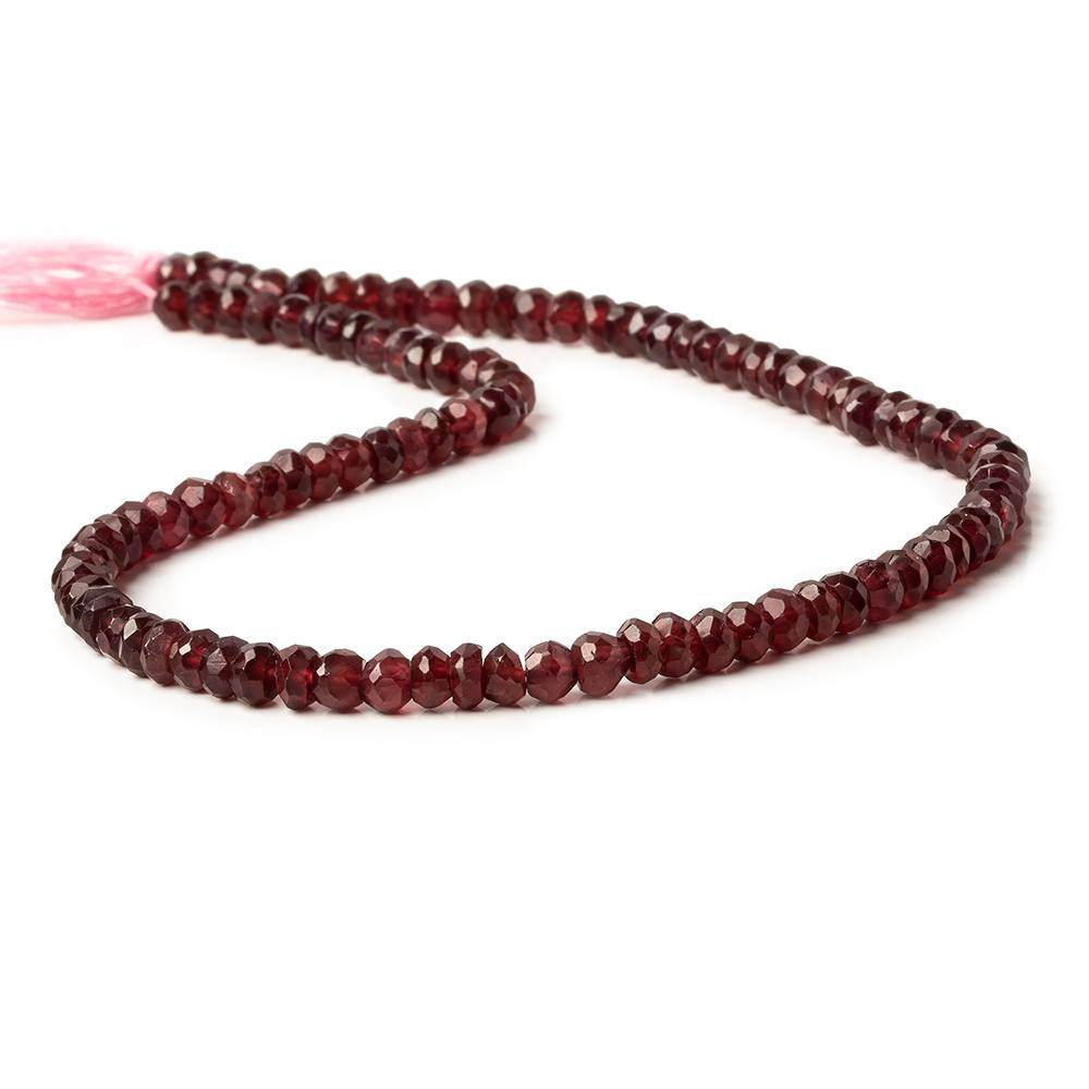 5mm Garnet faceted rondelle beads 13 inches 100 pieces (ONLINE ORDER ONLY)