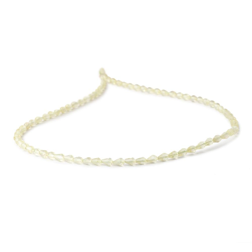 4-5mm Lemon Quartz Straight Drilled Faceted Tear Drop Beads 14.5 inch 80 pieces (ONLINE ORDER ONLY)