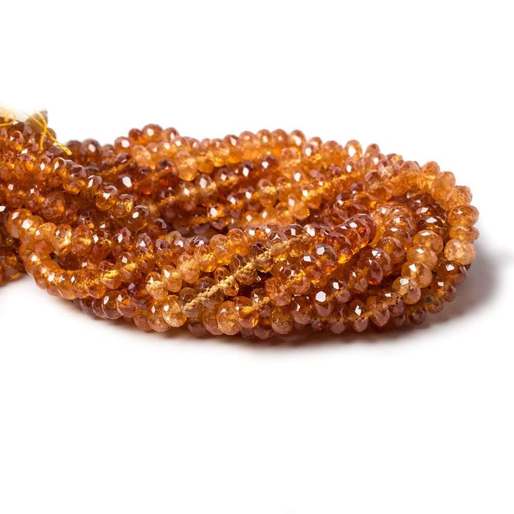 5mm Mandarin Garnet Faceted Rondelle 8.5 inch 80 pieces (ONLINE ORDER ONLY)