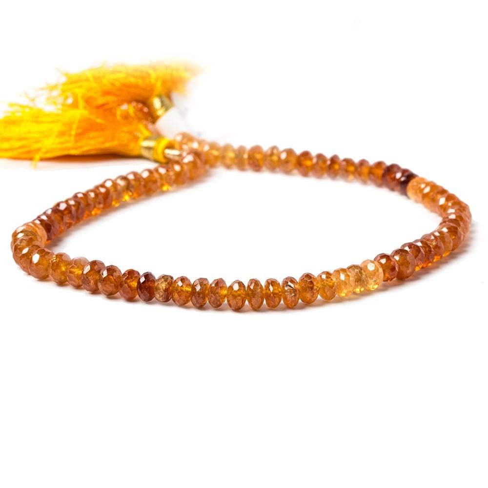 5mm Mandarin Garnet Faceted Rondelle 8.5 inch 80 pieces (ONLINE ORDER ONLY)