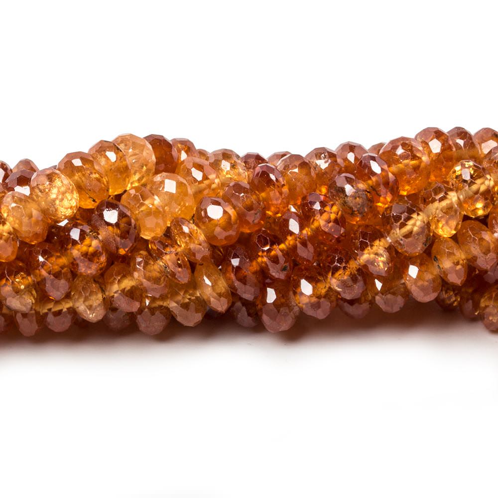 5mm Mandarin Garnet Faceted Rondelle 8.5 inch 80 pieces (ONLINE ORDER ONLY)