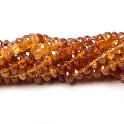 5mm Mandarin Garnet Faceted Rondelle 8.5 inch 80 pieces (ONLINE ORDER ONLY)
