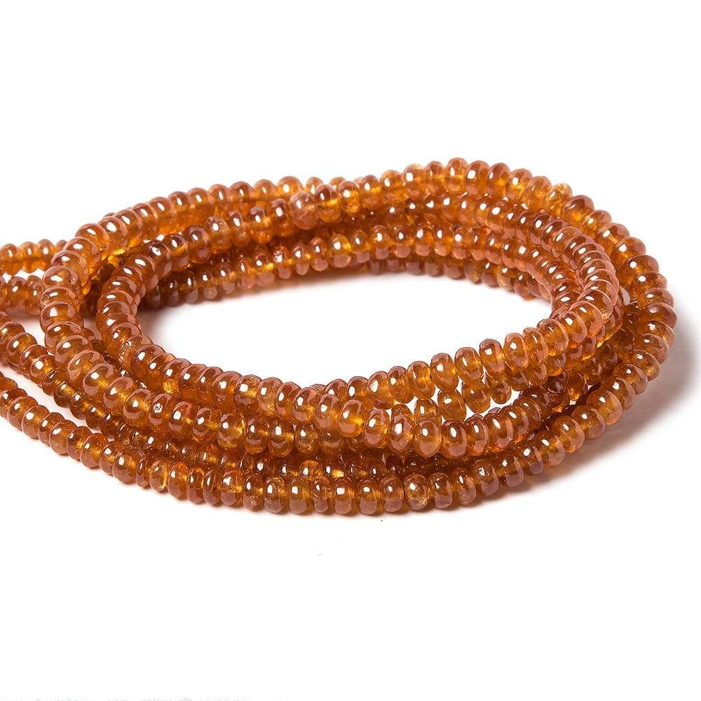 4-5mm Mandarin Garnet Plain Rondelle 15.5 inch 124 pieces (ONLINE ORDER ONLY)