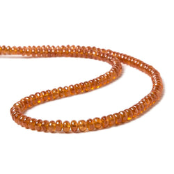 4-5mm Mandarin Garnet Plain Rondelle 15.5 inch 124 pieces (ONLINE ORDER ONLY)