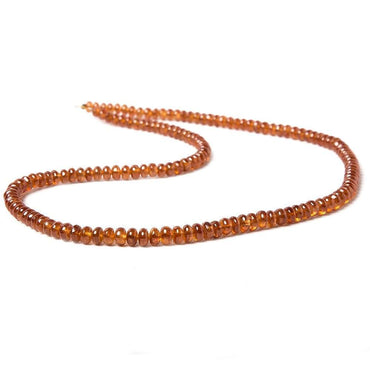 4-5mm Mandarin Garnet Plain Rondelle Beads 16 inch 150 pieces (ONLINE ORDER ONLY)