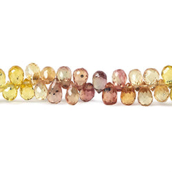 4-5mm Multi Color Songea Sapphire Faceted Tear Drop 7.25 inch 108 Beads (ONLINE ORDER ONLY)
