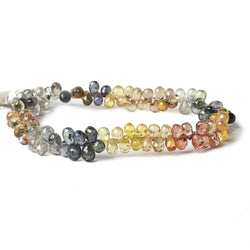 4-5mm Multi Color Songea Sapphire Faceted Tear Drop 7.25 inch 108 Beads (ONLINE ORDER ONLY)