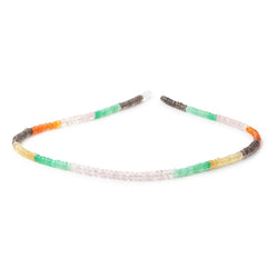 4-5mm Multi Gemstone Faceted Rondelles 18 inch 166 Beads AA (ONLINE ORDER ONLY)