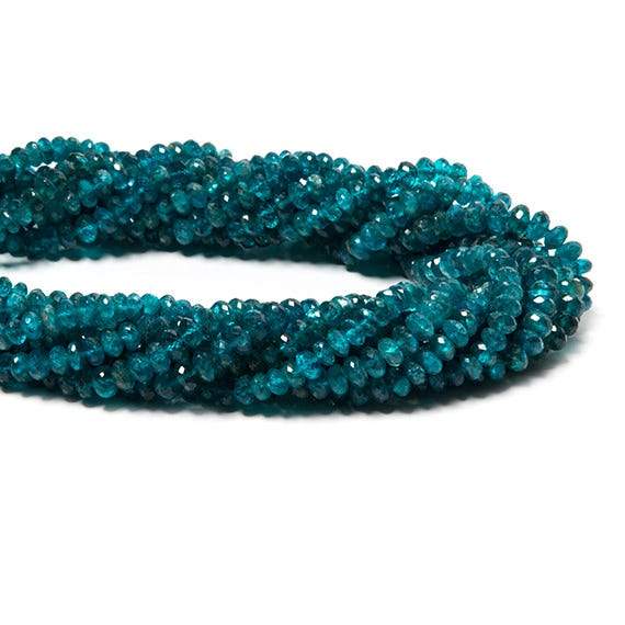 4-5mm Neon Apatite faceted rondelle Beads 14 inch 111 pieces (ONLINE ORDER ONLY)