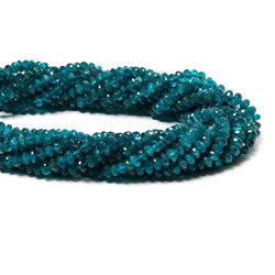 4-5mm Neon Apatite faceted rondelle Beads 14 inch 111 pieces (ONLINE ORDER ONLY)