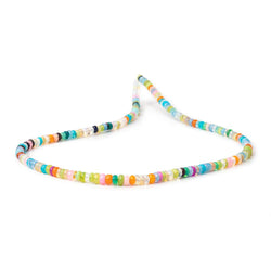 4-5mm Neon Multi Color Ethiopian Opal Plain Rondelle Beads 16 inch 184 pieces (ONLINE ORDER ONLY)