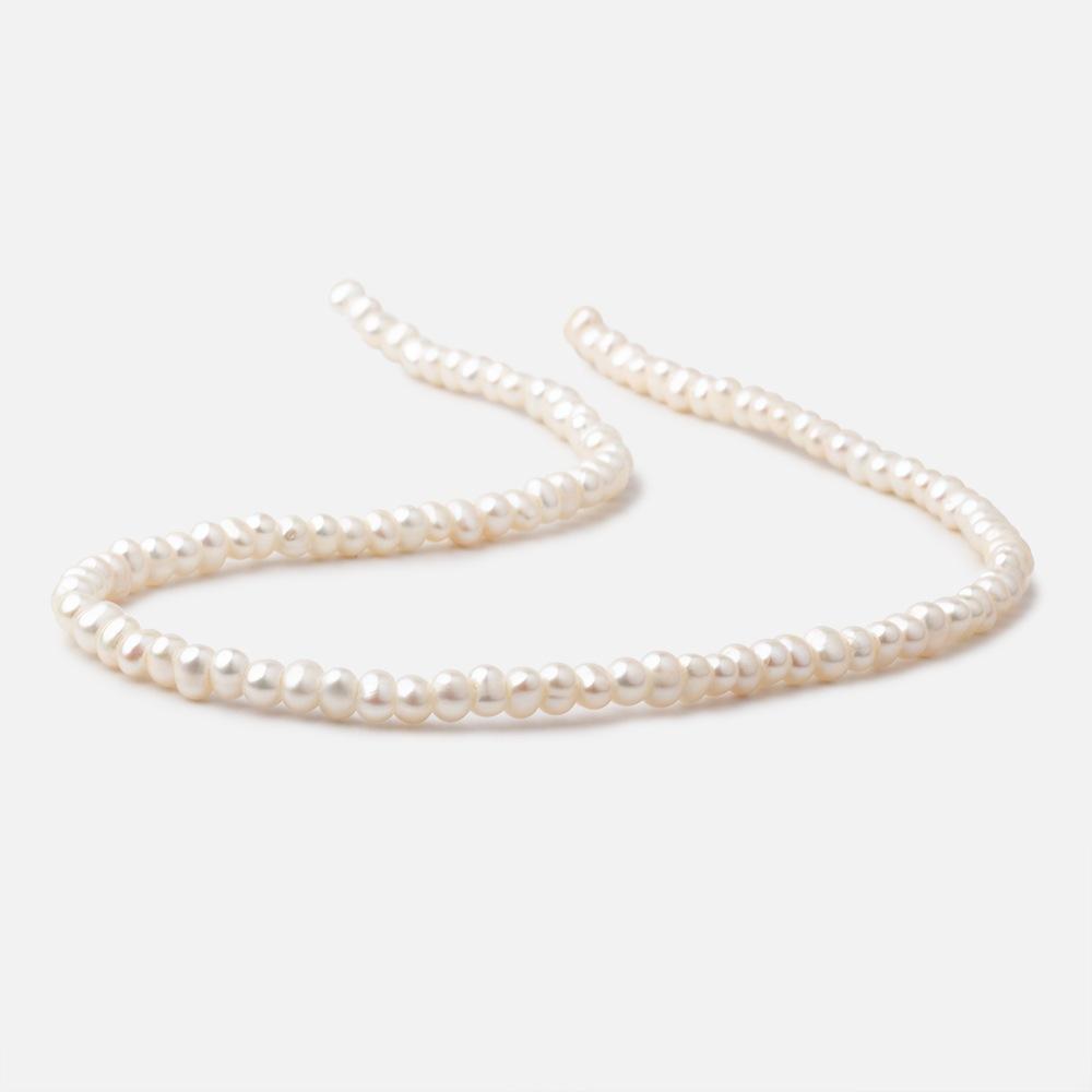 4-5mm Off White Off Round 2.5mm Large Hole Pearls 15 inch 105 pieces (ONLINE ORDER ONLY)