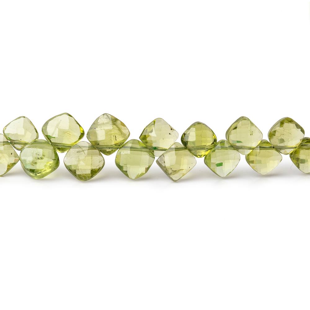 4-5mm Peridot Faceted Pillow Beads 7.25 inch 55 pieces (ONLINE ORDER ONLY)