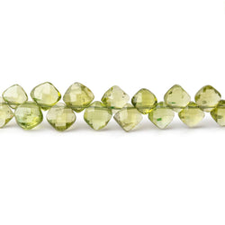 4-5mm Peridot Faceted Pillow Beads 7.25 inch 55 pieces (ONLINE ORDER ONLY)
