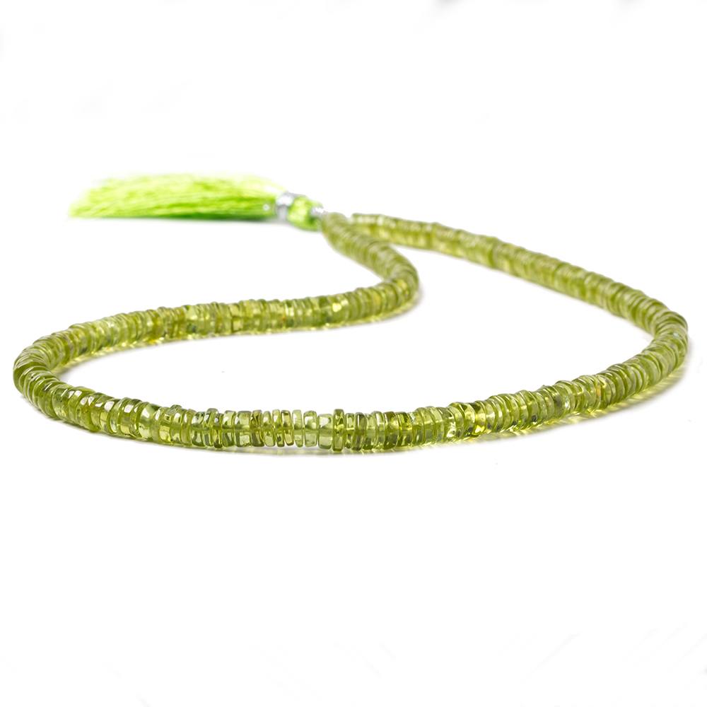 4-5mm Peridot Plain Rondelles 16 inch 267 pieces (ONLINE ORDER ONLY)