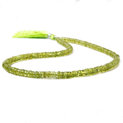 4-5mm Peridot Plain Rondelles 16 inch 267 pieces (ONLINE ORDER ONLY)