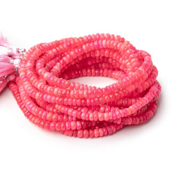 4-5mm Pink Ethiopian Opal Faceted Rondelle Beads 16 inch 136 pieces (ONLINE ORDER ONLY)