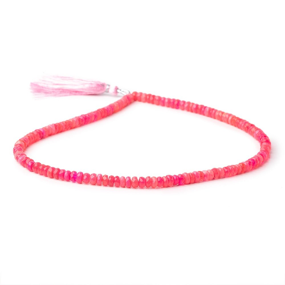 4-5mm Pink Ethiopian Opal Faceted Rondelle Beads 16 inch 136 pieces (ONLINE ORDER ONLY)