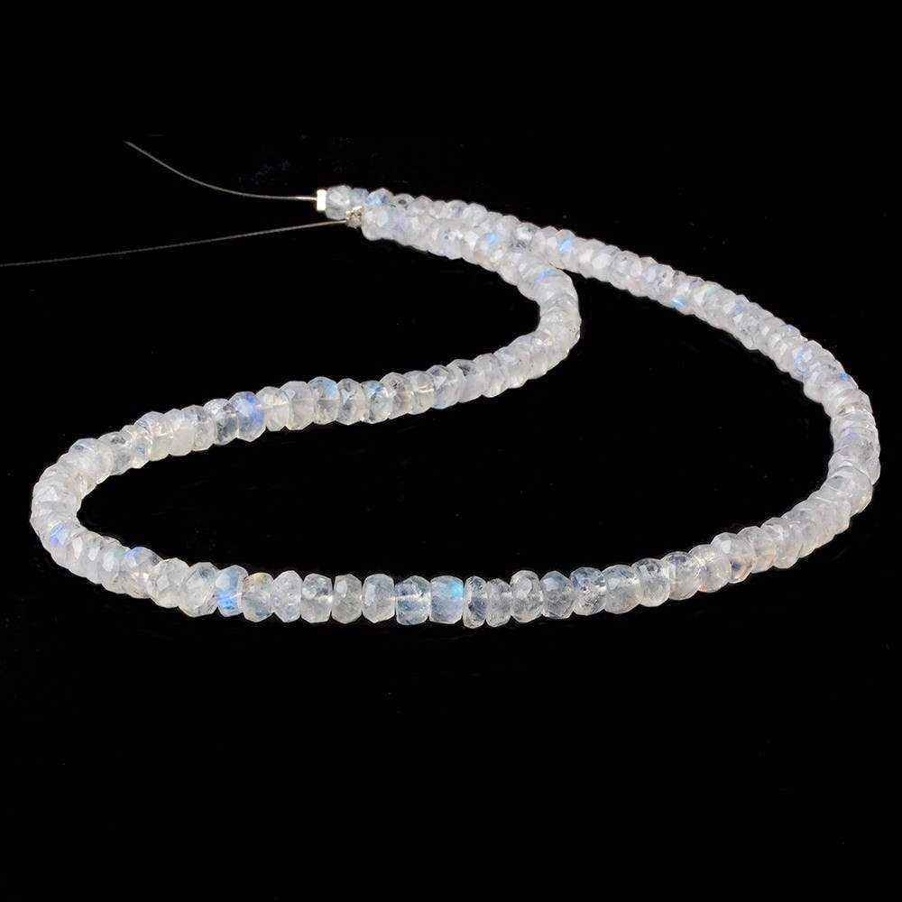 4-5mm Rainbow Moonstone Faceted Rondelle Beads 14 inch 110 pieces AA (ONLINE ORDER ONLY)