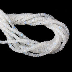 4-5mm Rainbow Moonstone Faceted Rondelle Beads 14 inch 110 pieces AA (ONLINE ORDER ONLY)
