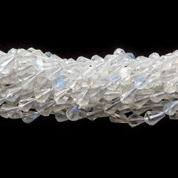 4-5mm Rainbow Moonstone faceted tear drops 16 inch 75 beads (ONLINE ORDER ONLY)